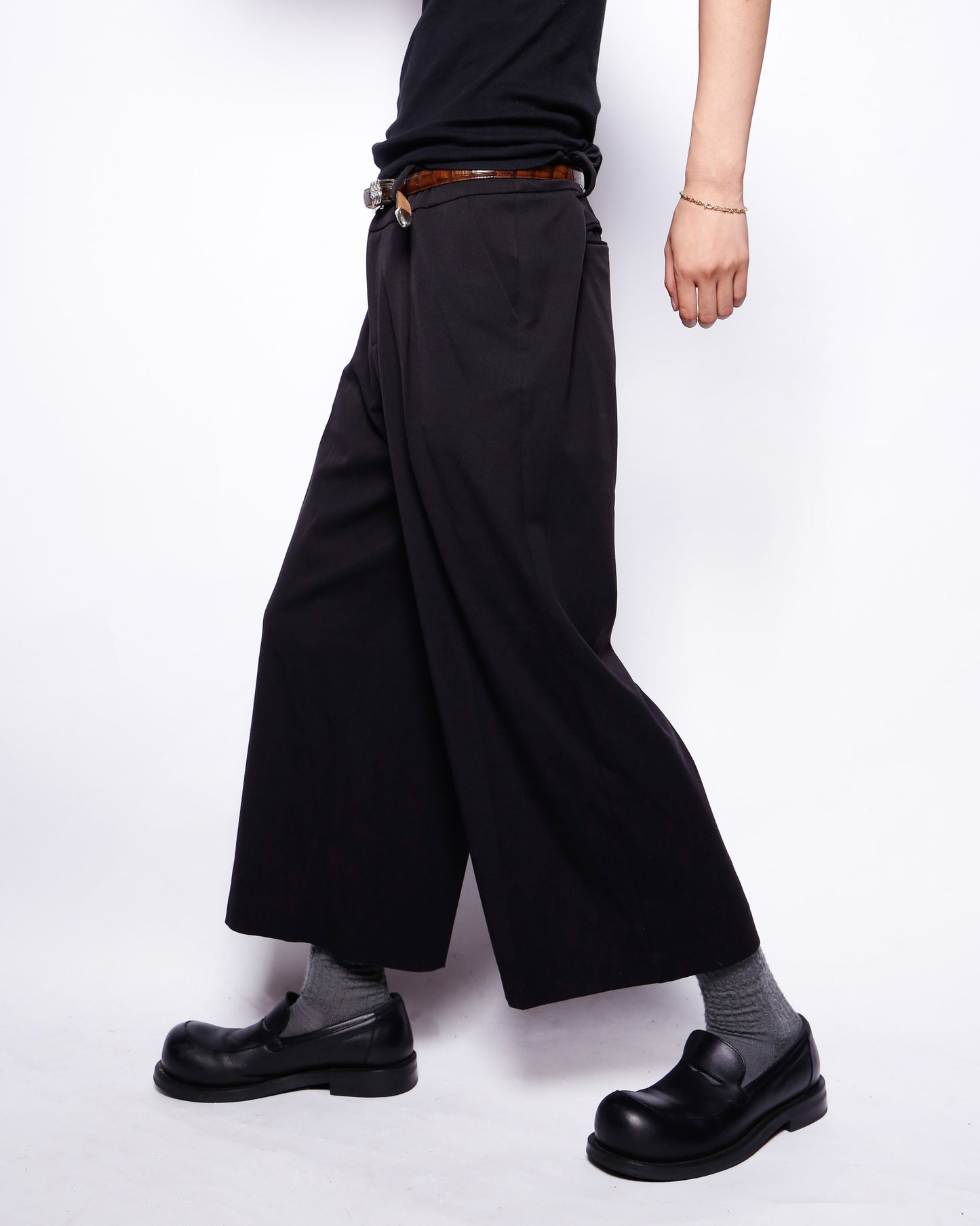 vintage low rise cropped wide slacks