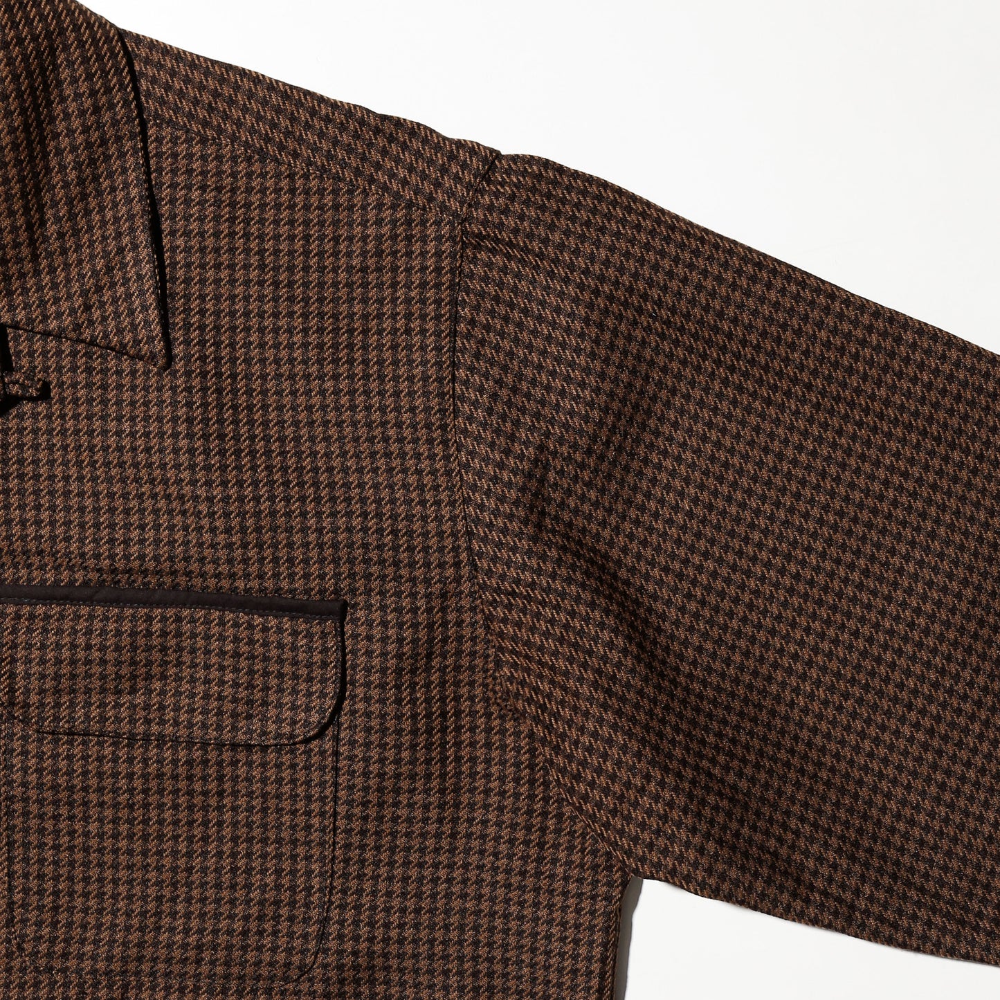 vintage houndstooth open collar shirt