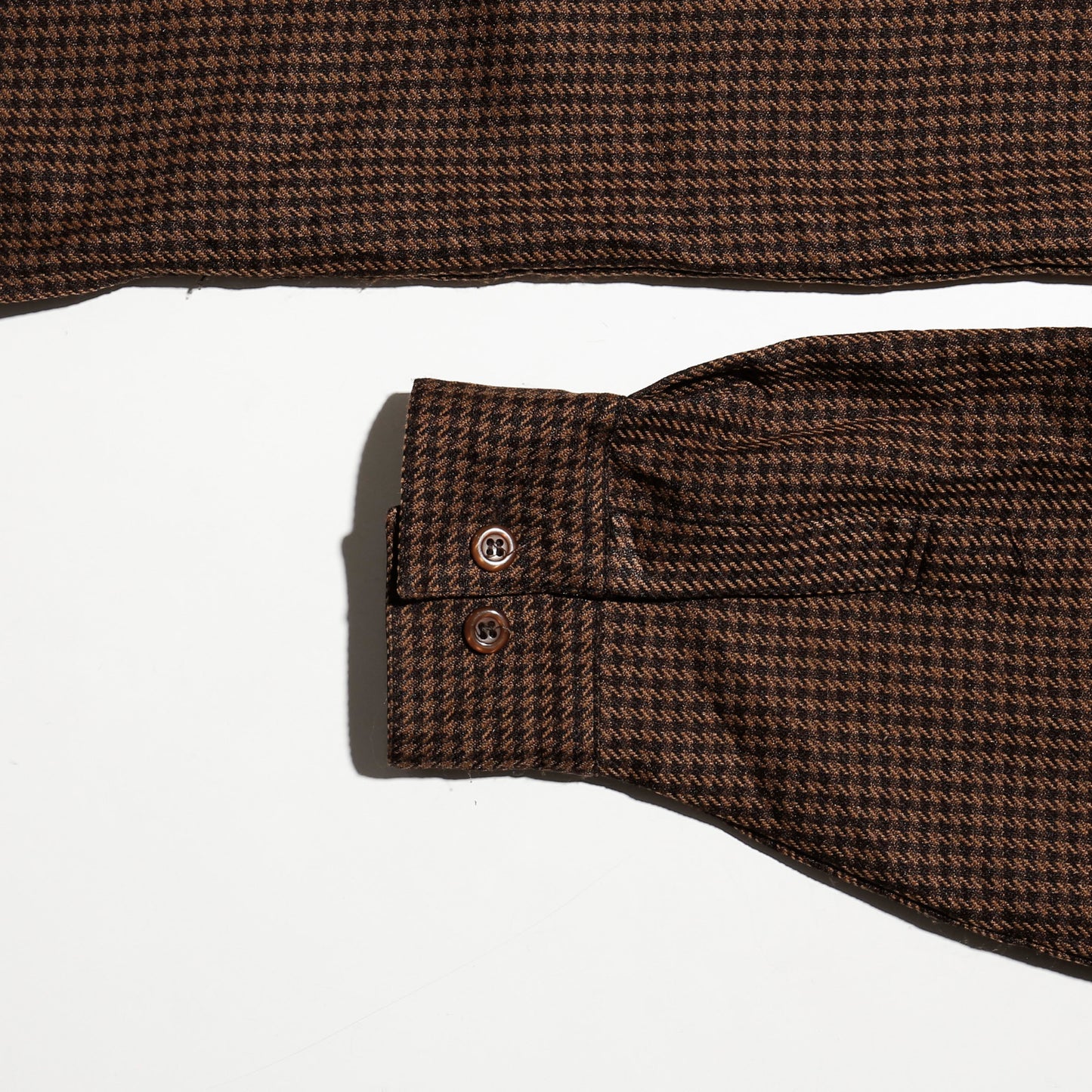 vintage houndstooth open collar shirt