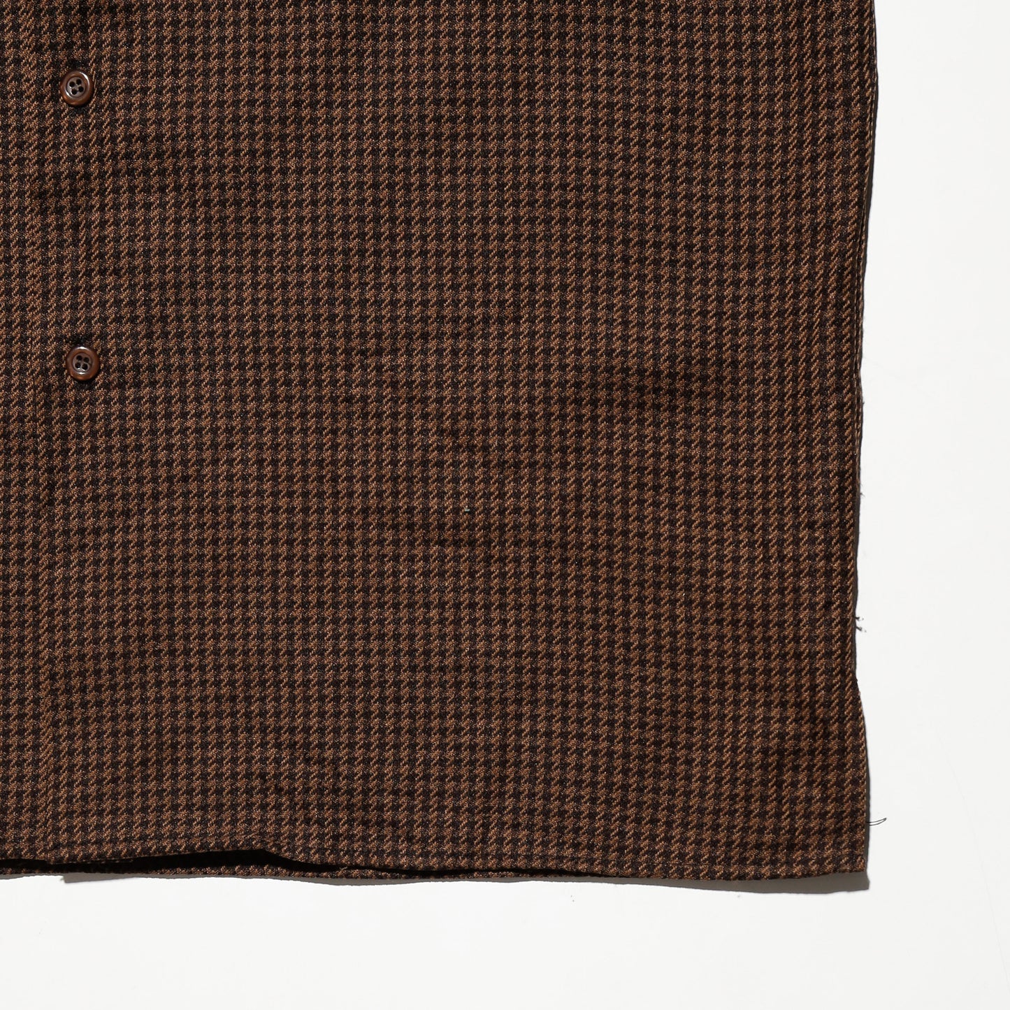 vintage houndstooth open collar shirt