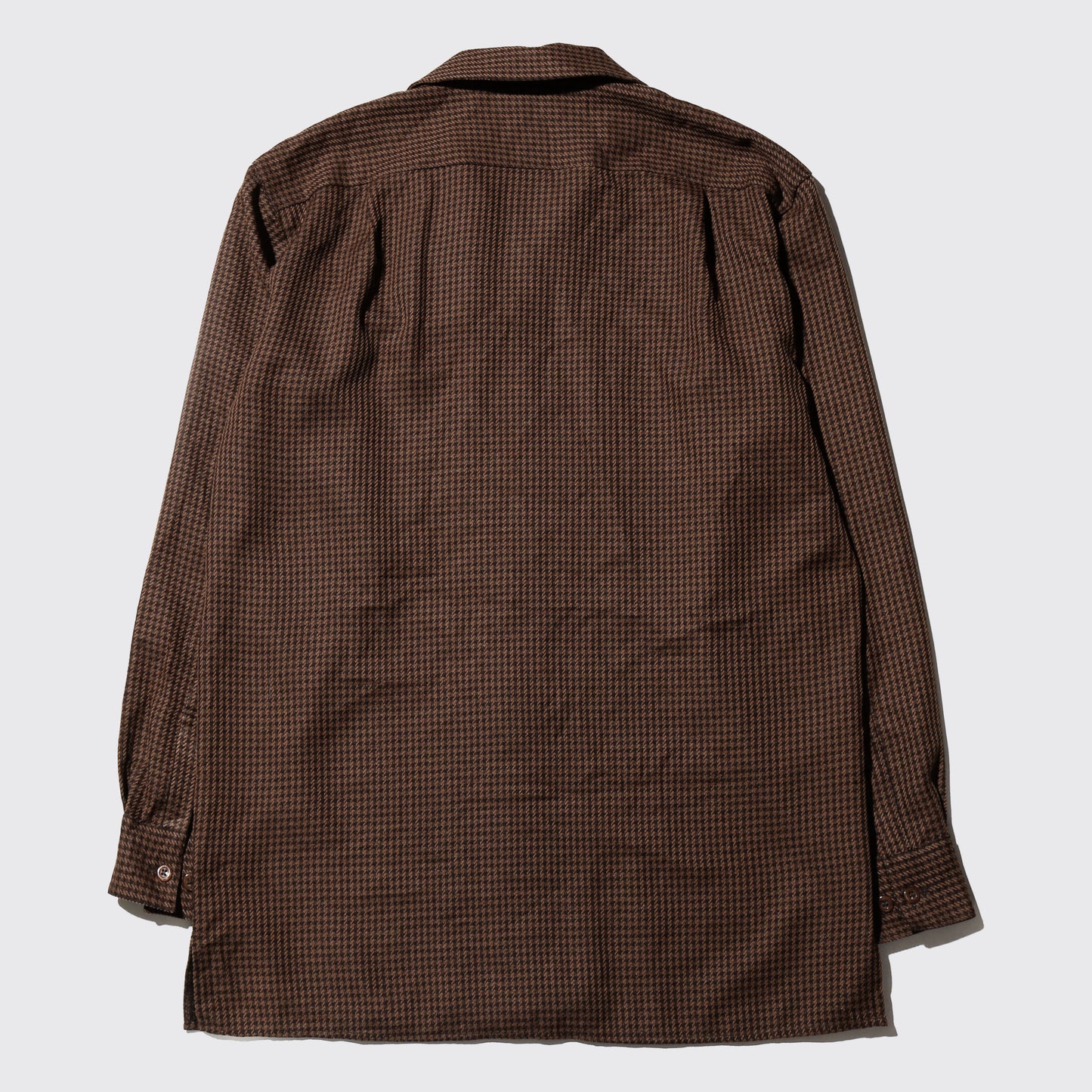 vintage houndstooth open collar shirt