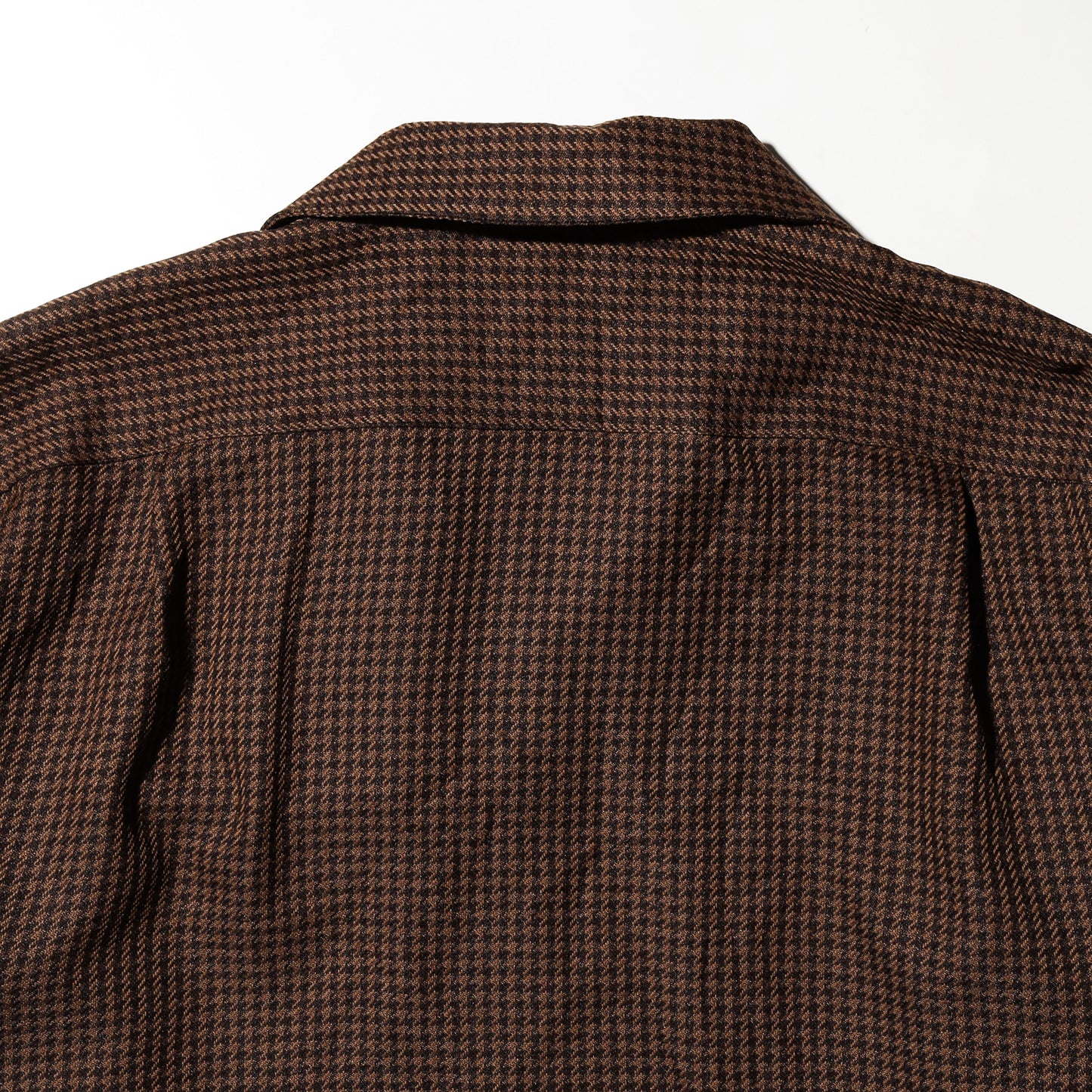 vintage houndstooth open collar shirt