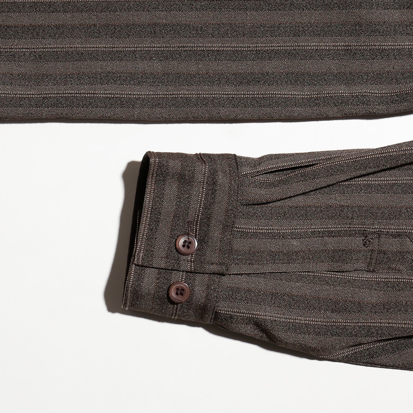 vintage switched collar stripe shirt
