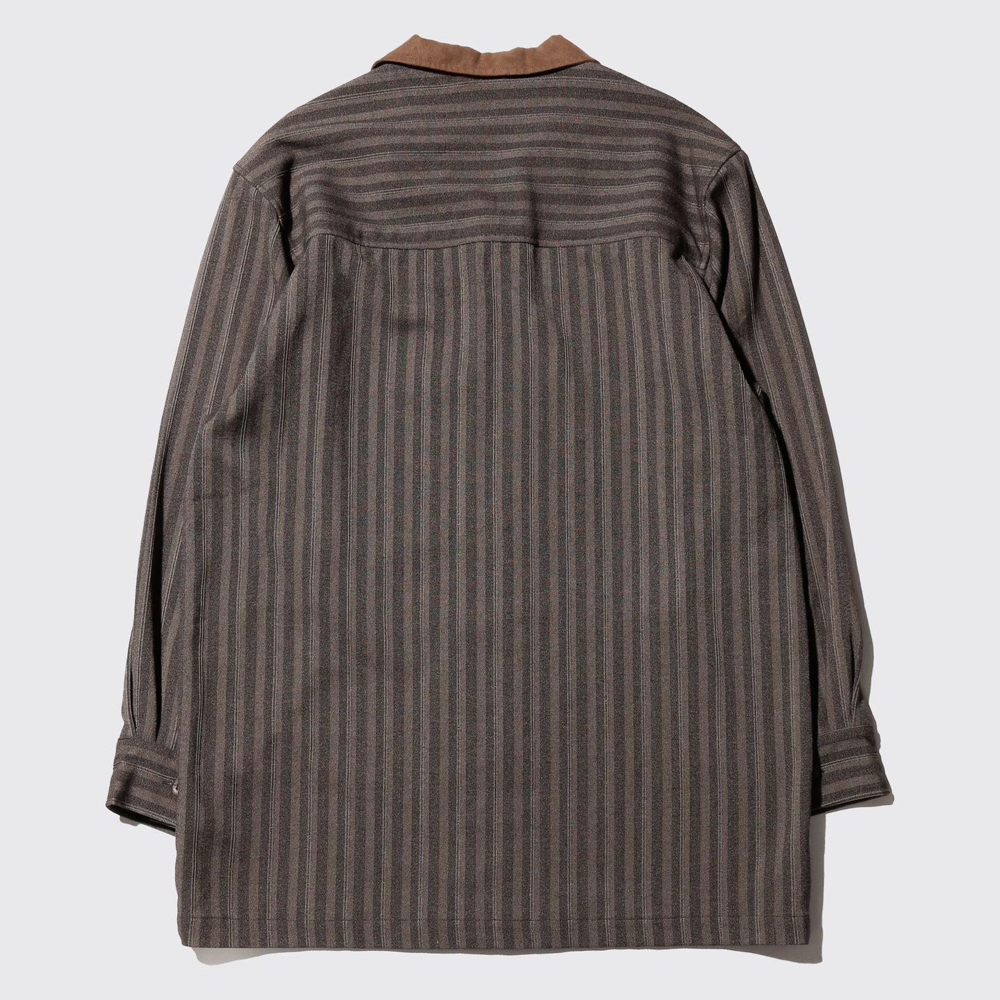 vintage switched collar stripe shirt