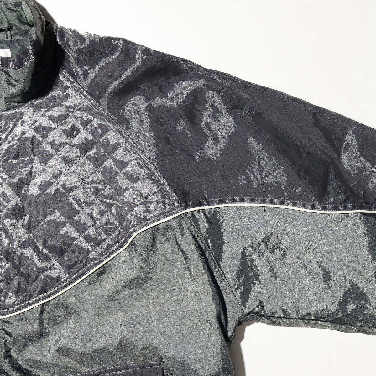 vintage metalic quilting track jacket