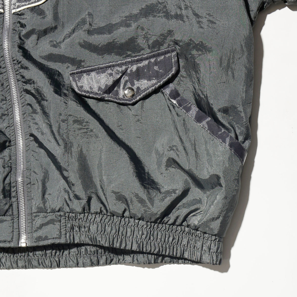 vintage metalic quilting track jacket