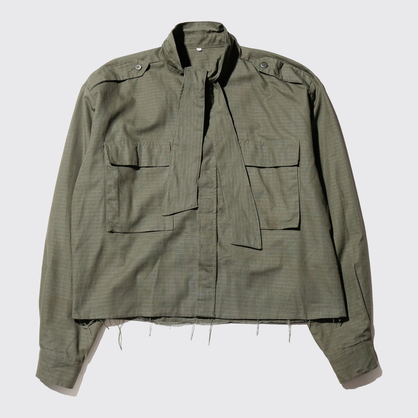 *one-off cropped bowtie field shirt