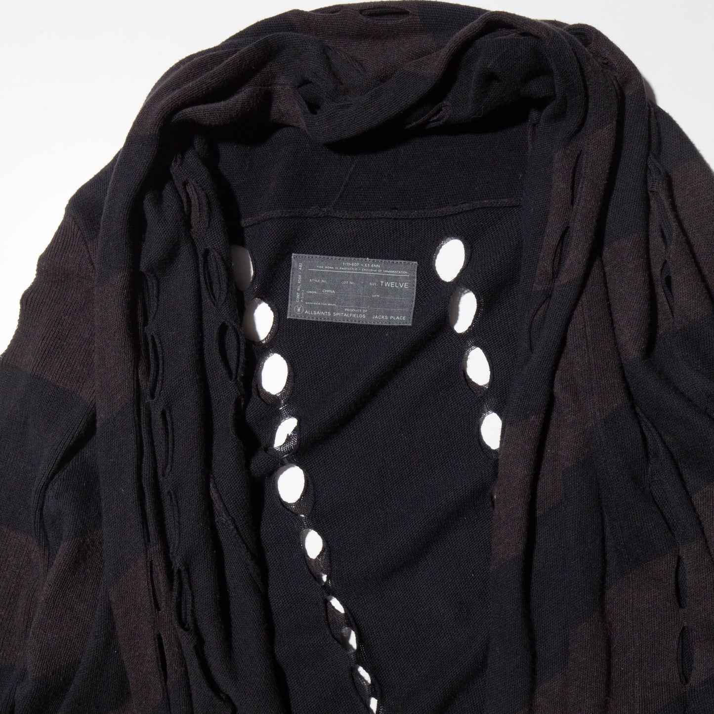 vintage allsaints border asymmetry cardigan