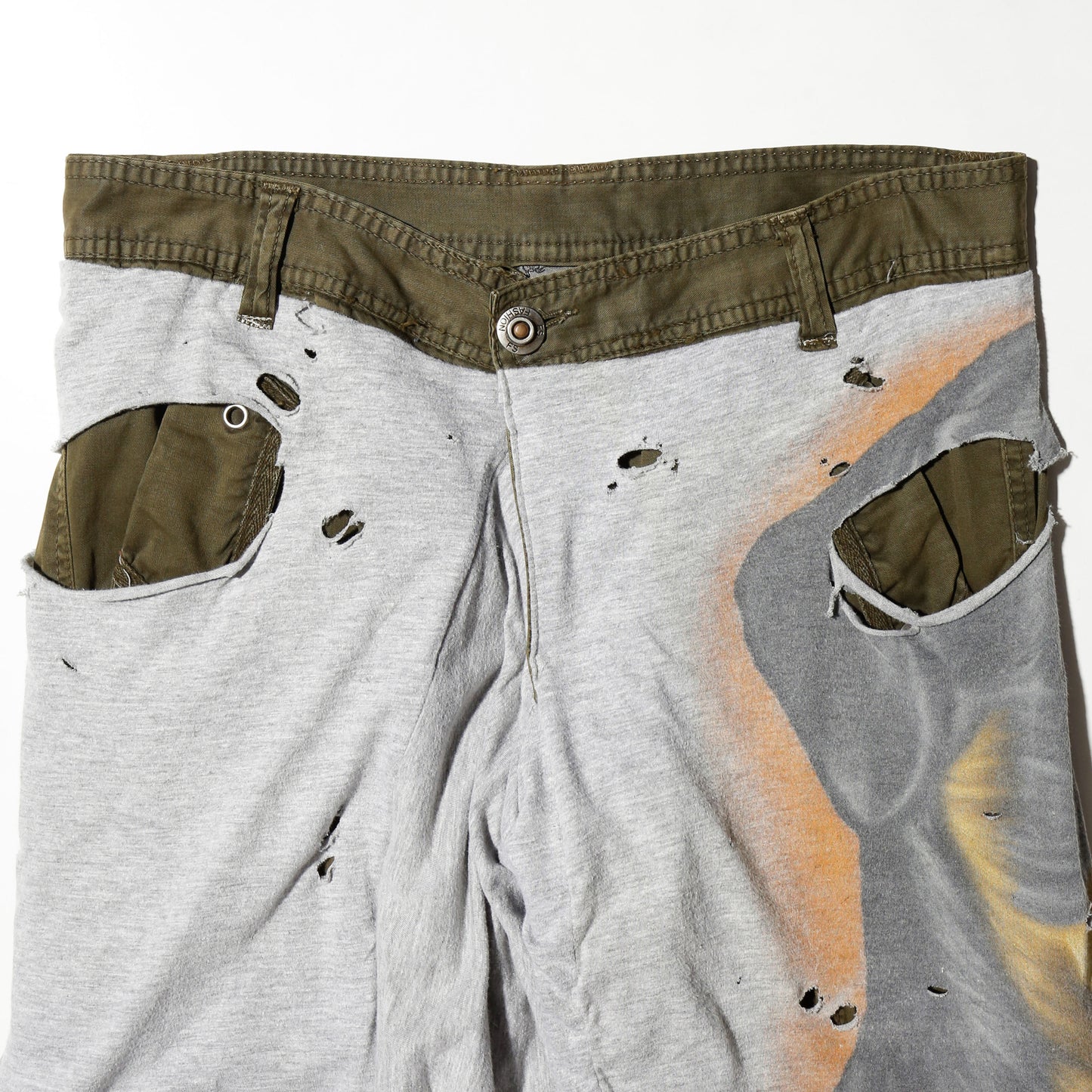 *one-off broken layered trousers