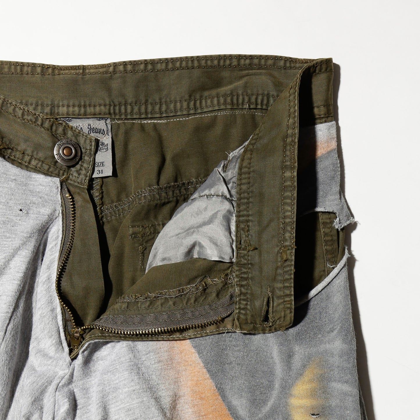 *one-off broken layered trousers