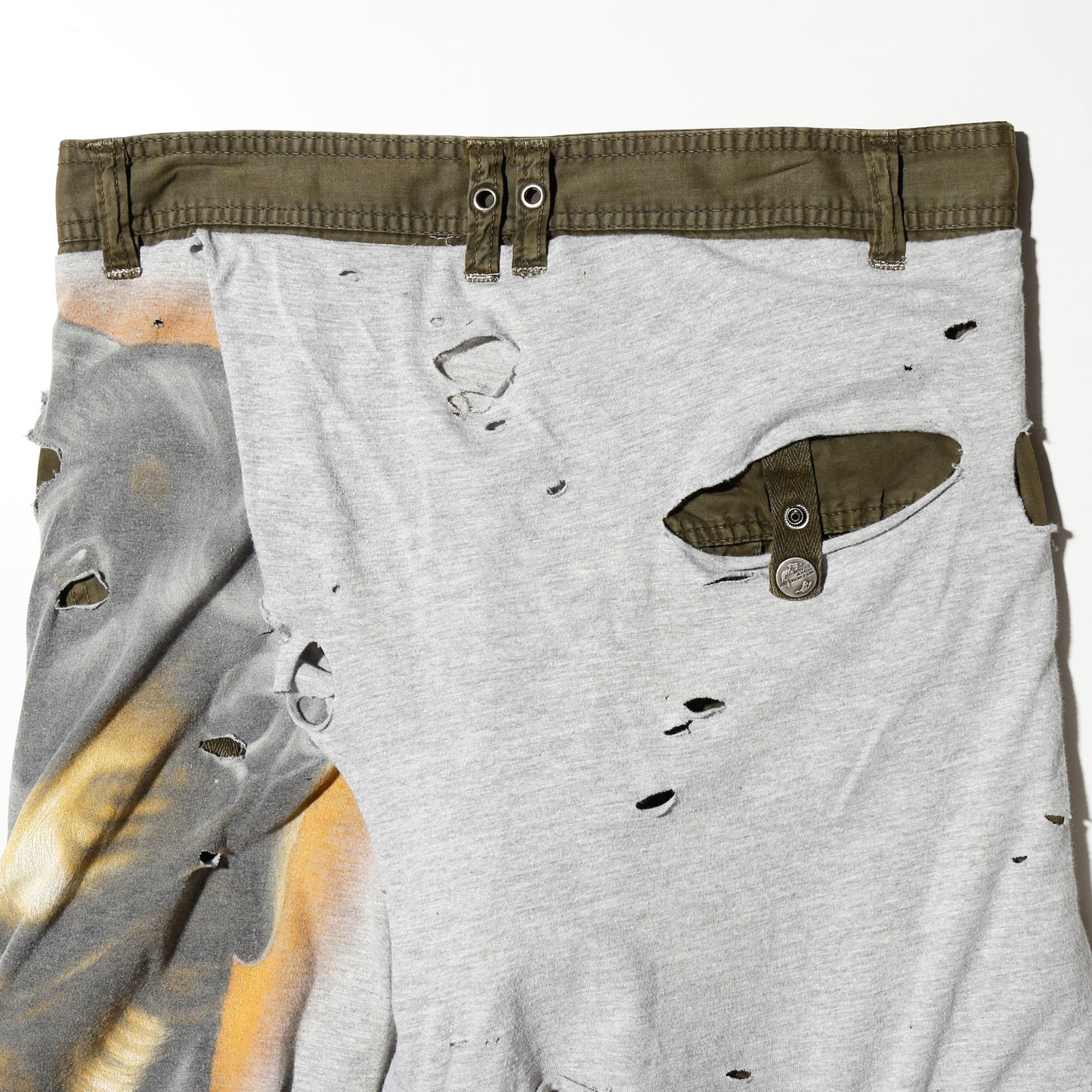 *one-off broken layered trousers
