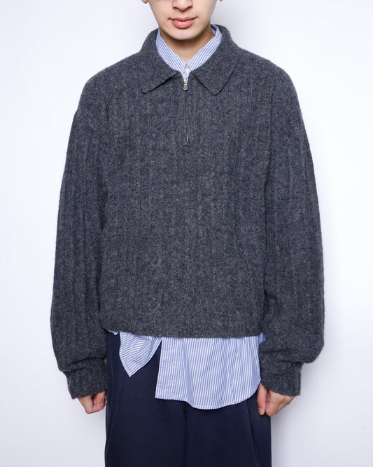 vintage 00's Calvin Klein cropped half zip sweater