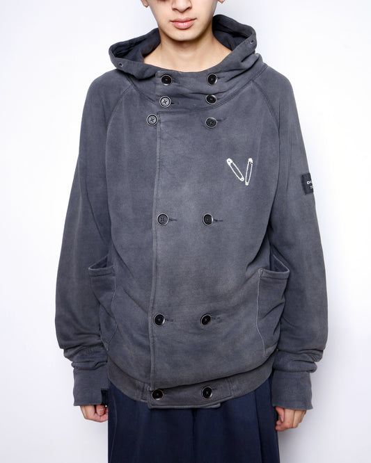 vintage 00's diesel safety pins dust hoodie