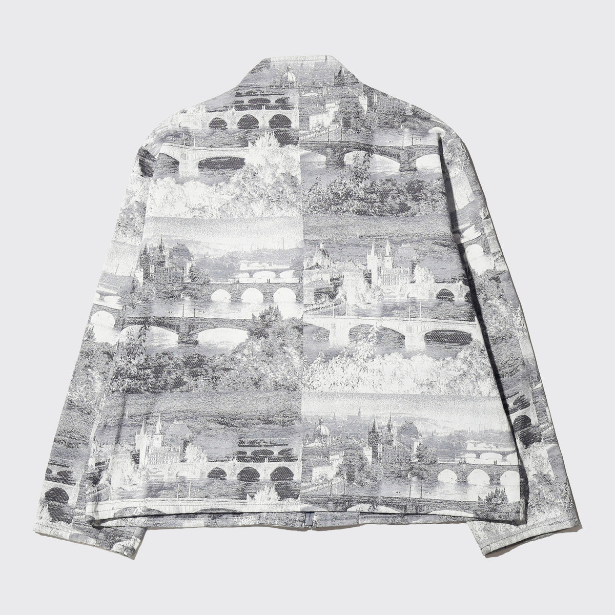 vintage chico's london bridge jacquard jacket