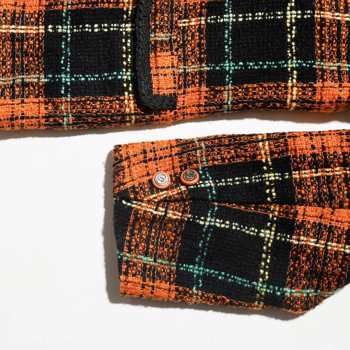 vintage tartan check chanel tweed jacket