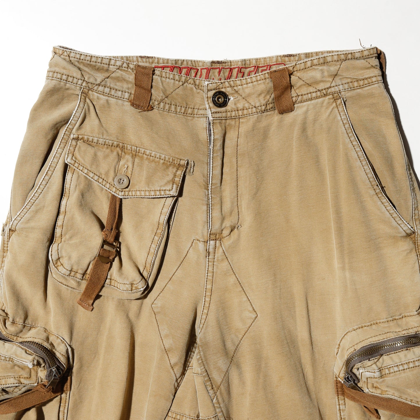 vintage utility wide cargo shorts