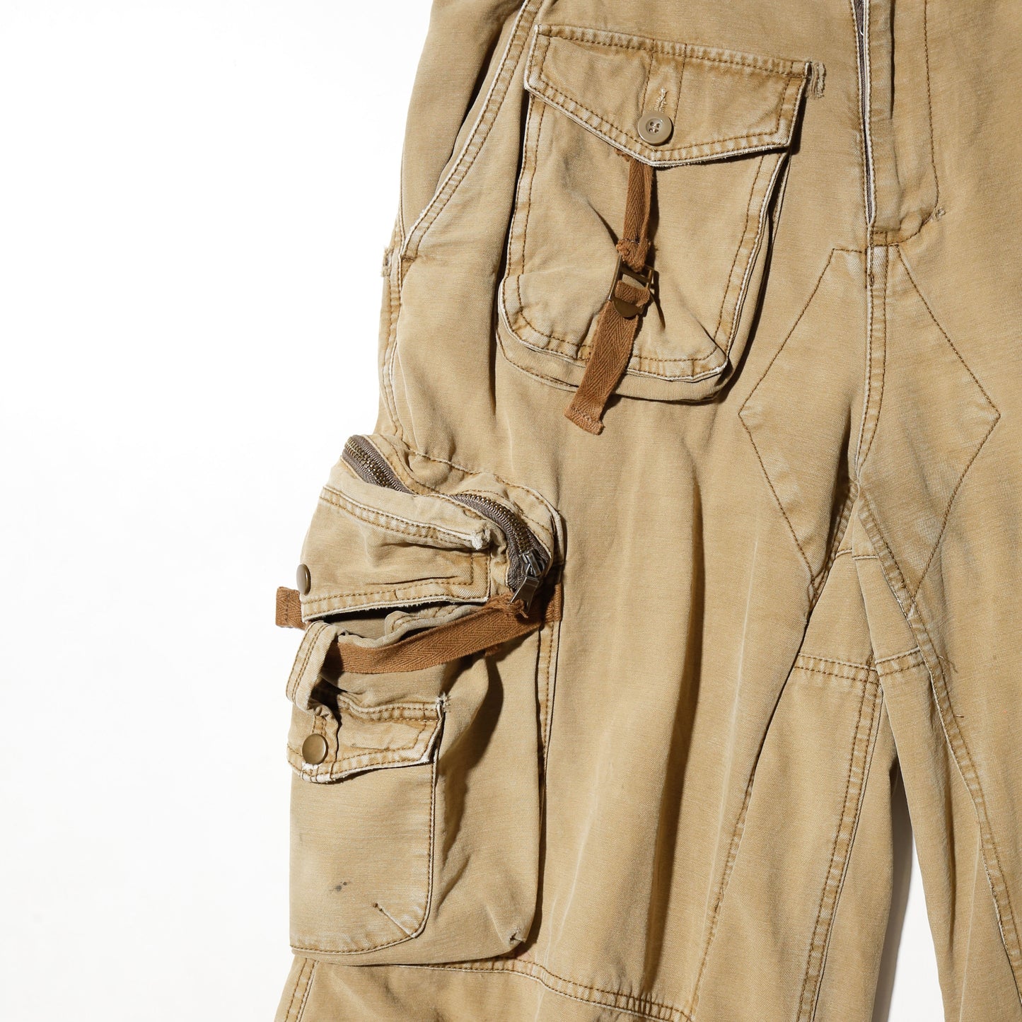 vintage utility wide cargo shorts
