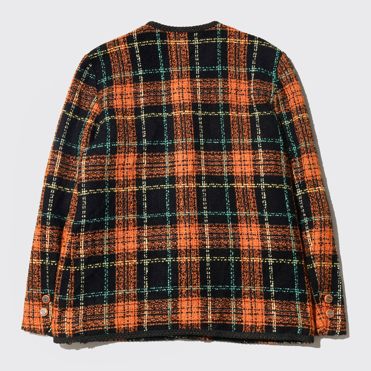 vintage tartan check chanel tweed jacket