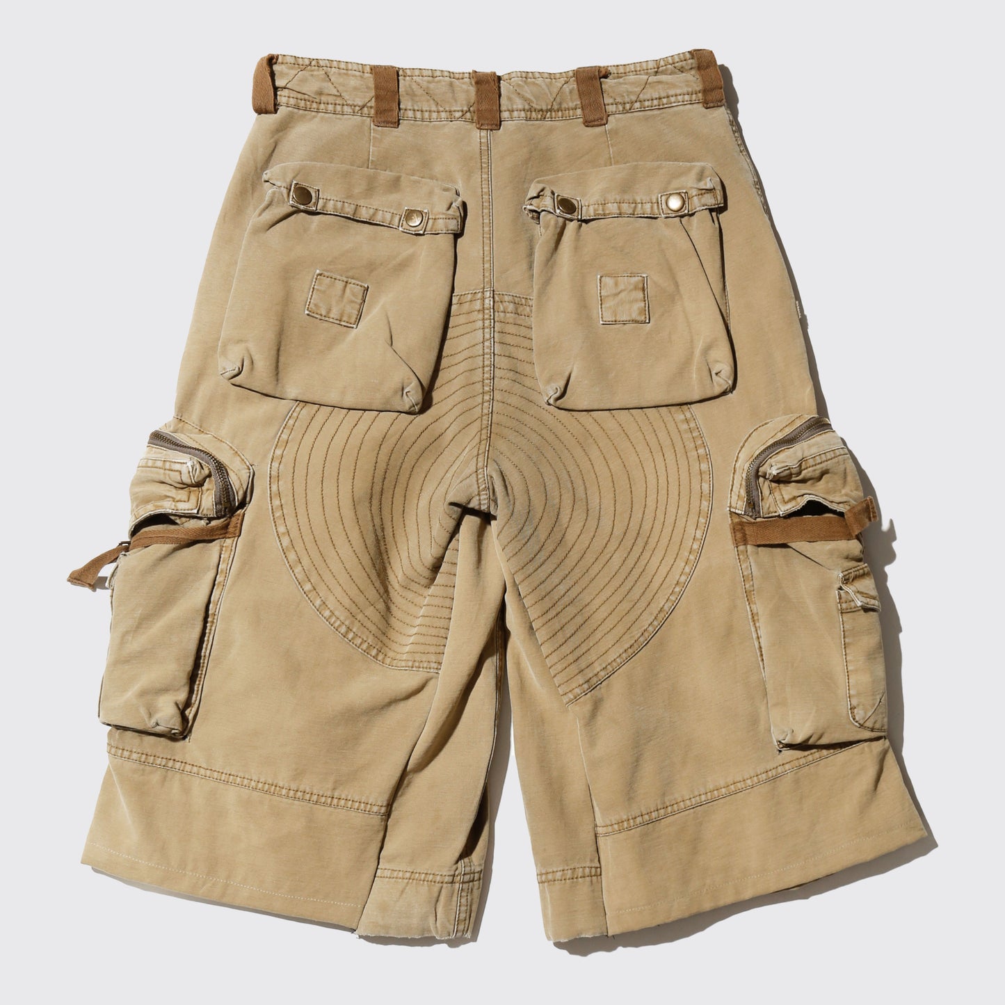 vintage utility wide cargo shorts