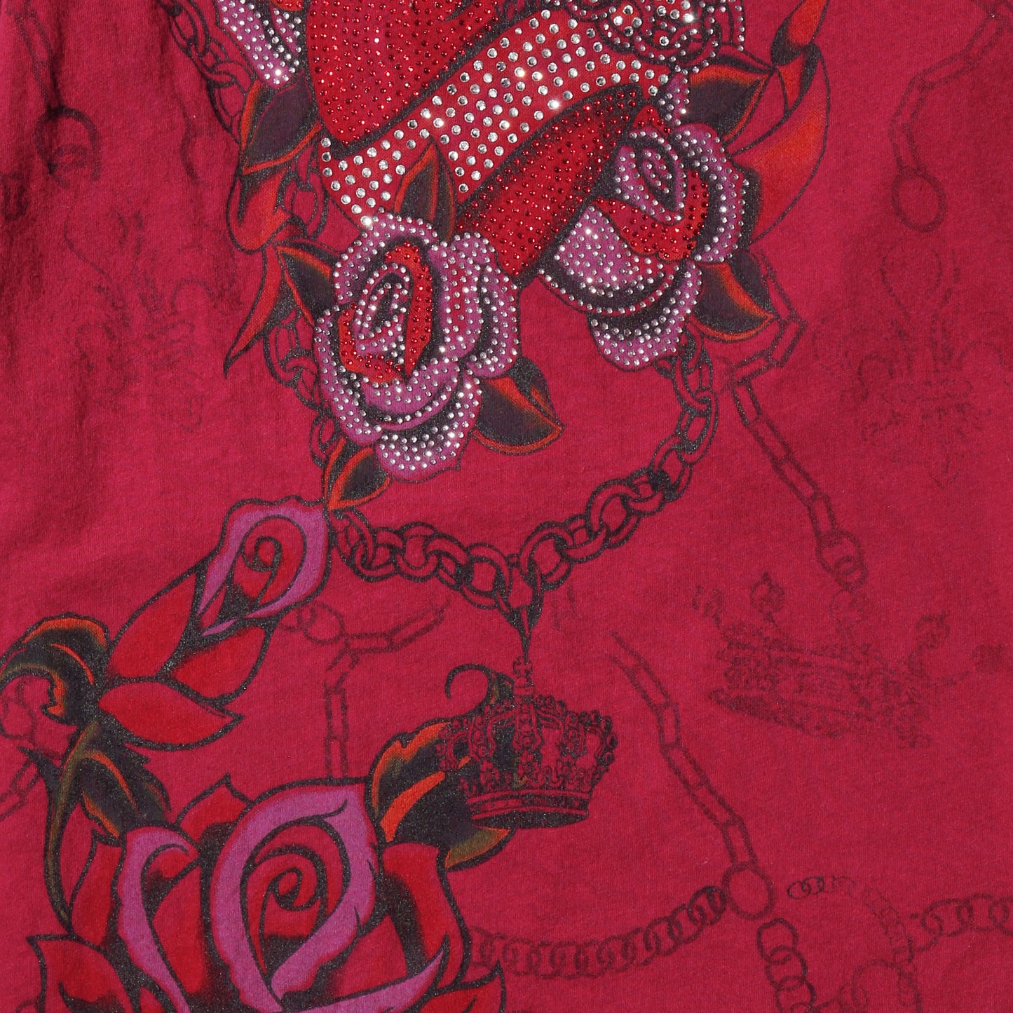 vintage tatoo sleeve  rhinestone l/s