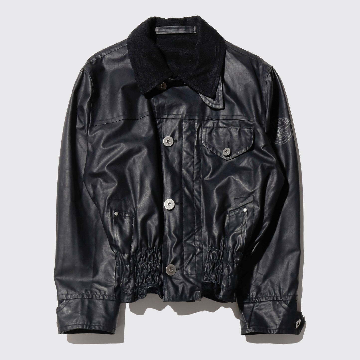 *one-off redskins ribbed coating jacket