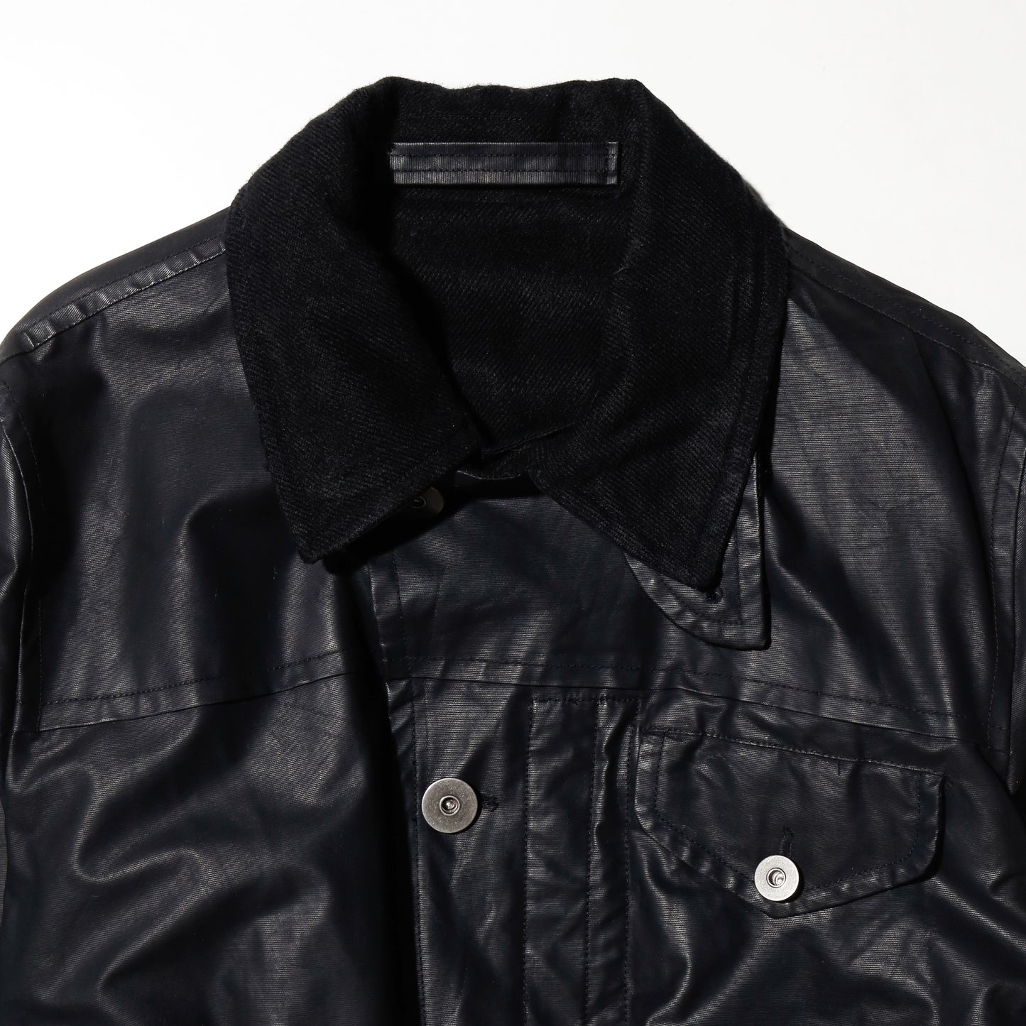 *one-off redskins ribbed coating jacket