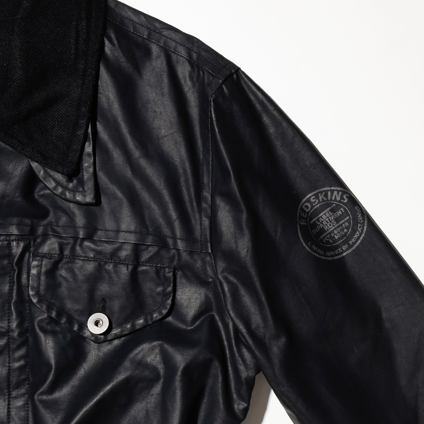 *one-off redskins ribbed coating jacket