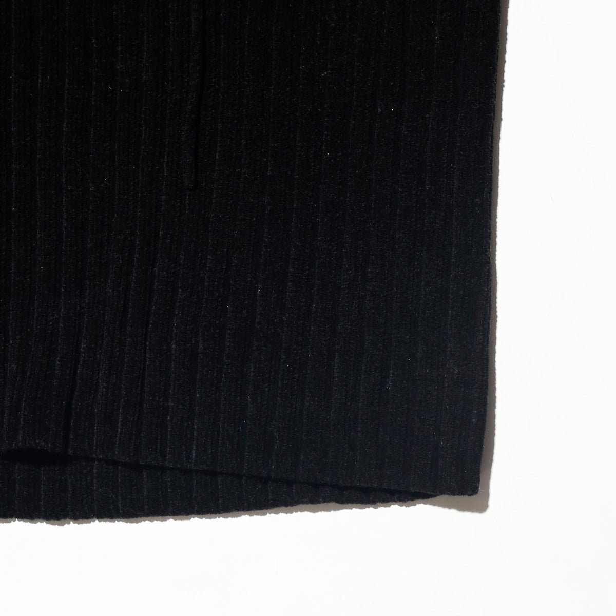 vintage cropped lace up rib sweater