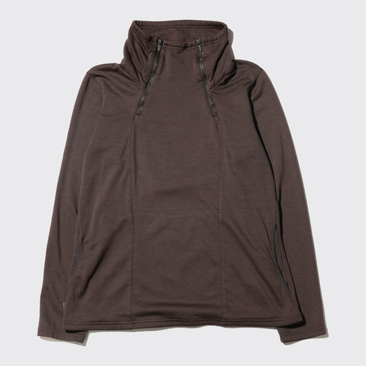 vintage dual zip funnel pullover