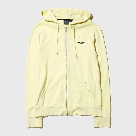vintage 00's armani exchange wing logo lemon hoodie