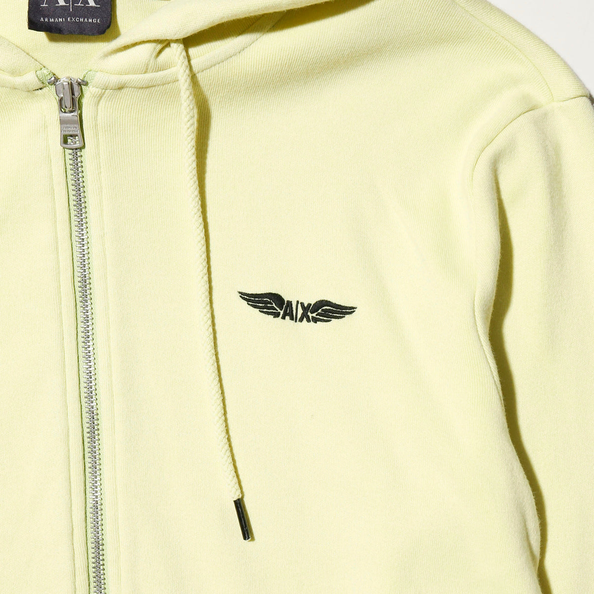 vintage 00's armani exchange wing logo lemon hoodie