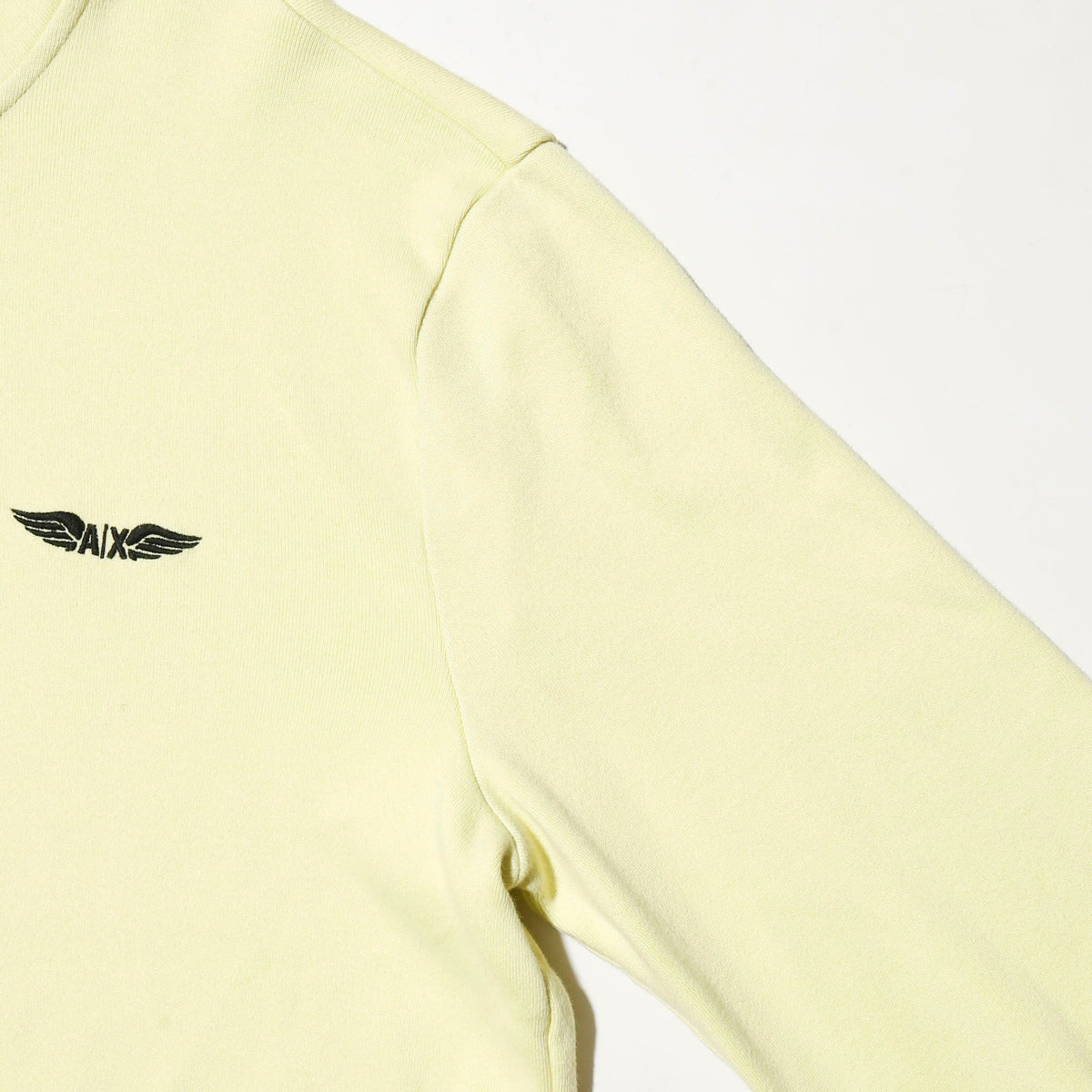 vintage 00's armani exchange wing logo lemon hoodie