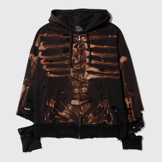 *one-off broken skelton hoodie