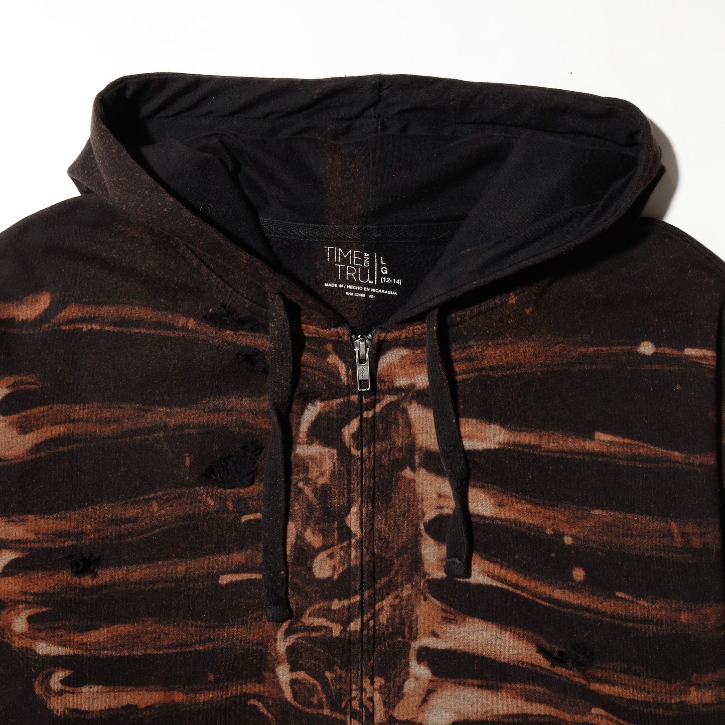 *one-off broken skelton hoodie