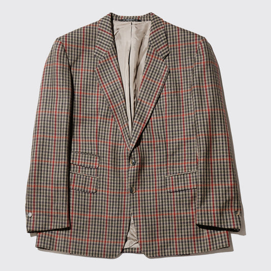 vintage 80's Yves Saint Laurent check single tailored jacket