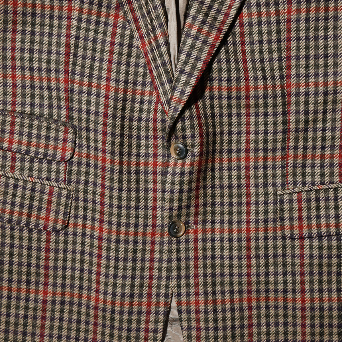 vintage 80's Yves Saint Laurent check single tailored jacket