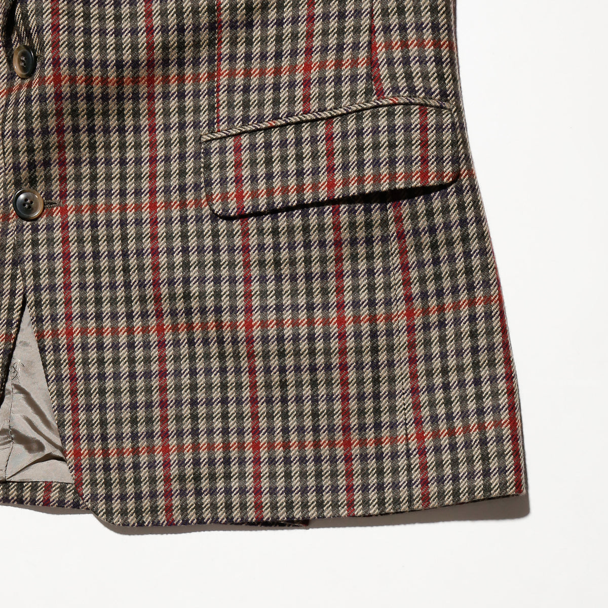 vintage 80's Yves Saint Laurent check single tailored jacket