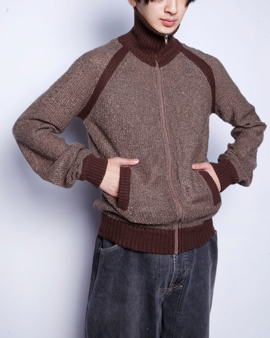 vintage knit track jacket
