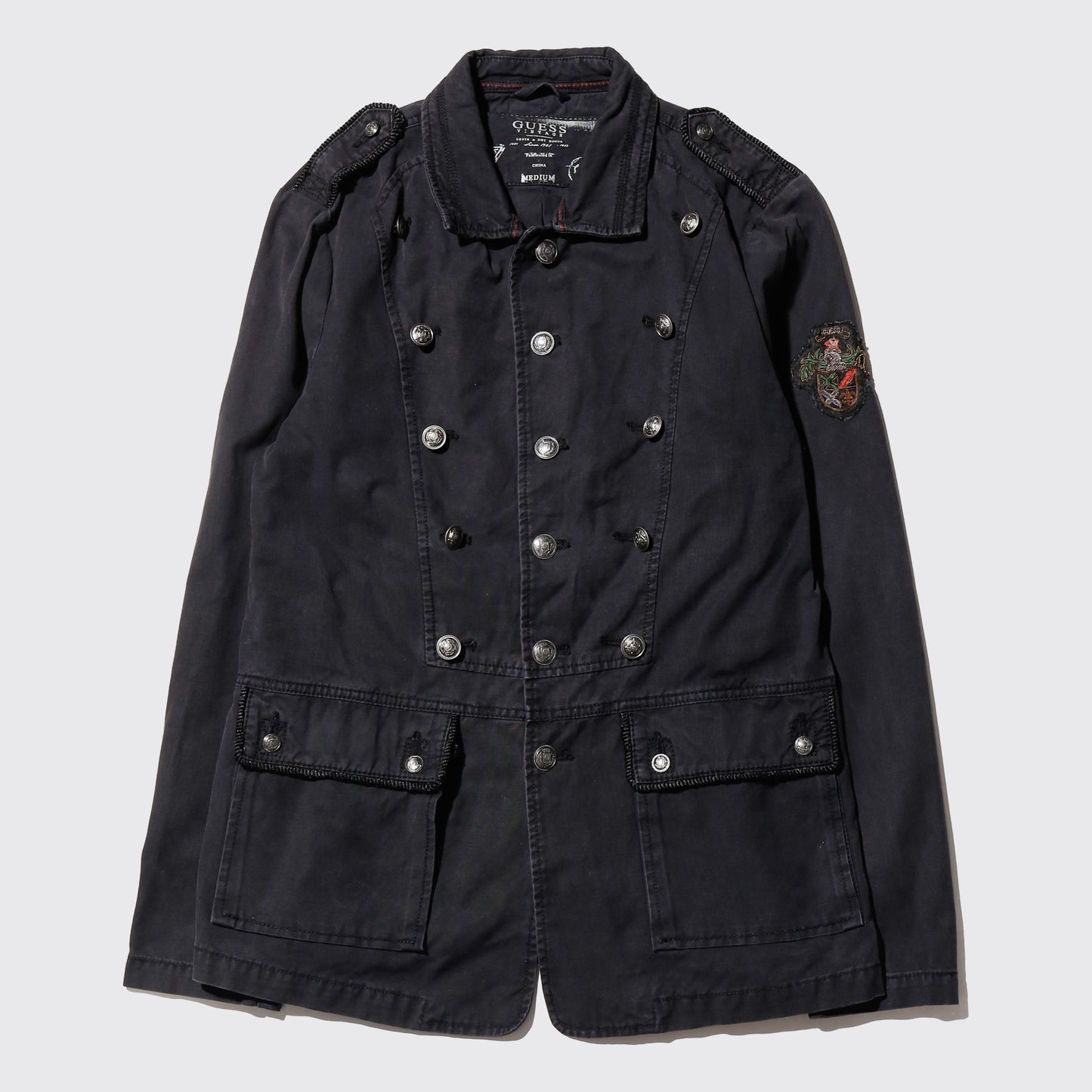 vintage 00's guess napoleon military dress jacket