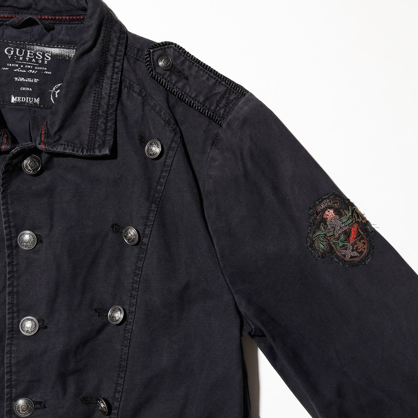 vintage 00's guess napoleon military dress jacket