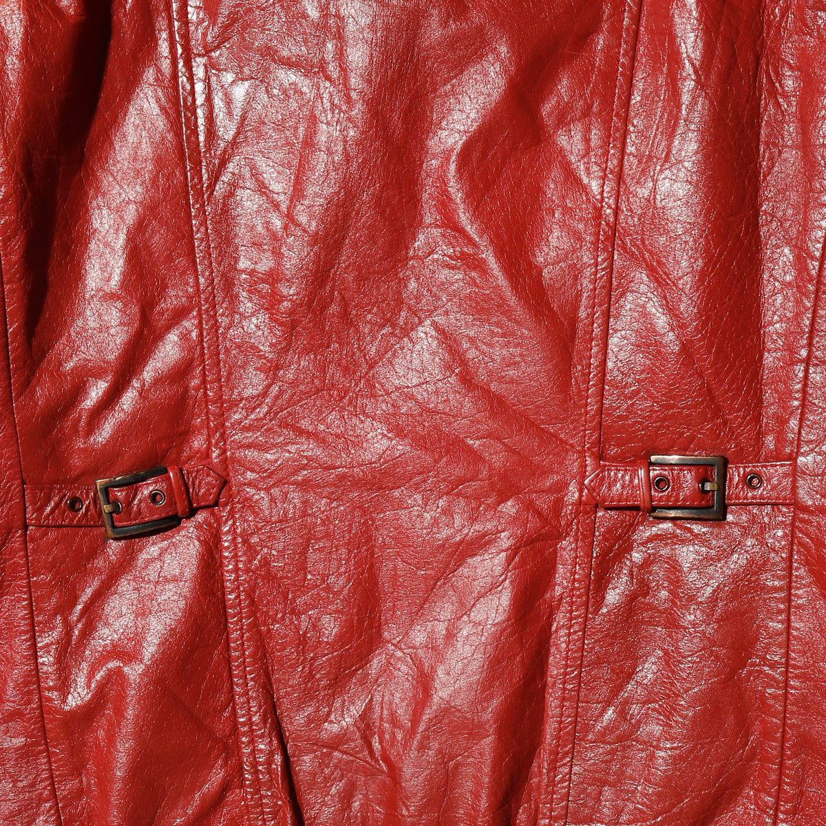 vintage 70's intrecciato leather trucker jacket