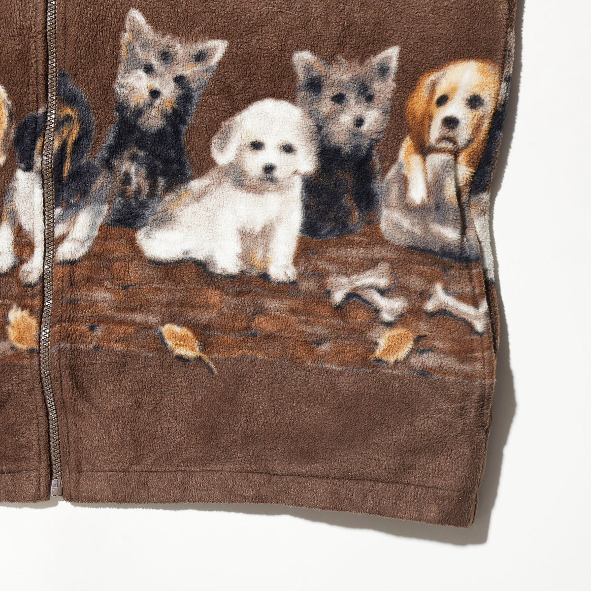 vintage 90's dog freece jacket
