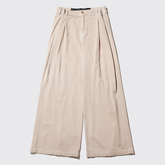 vintage tucked super wide cotton trousers