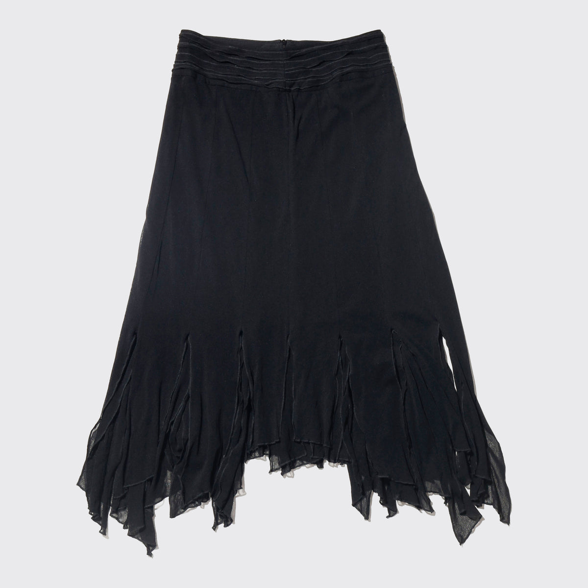 vintage frayed hem skirt
