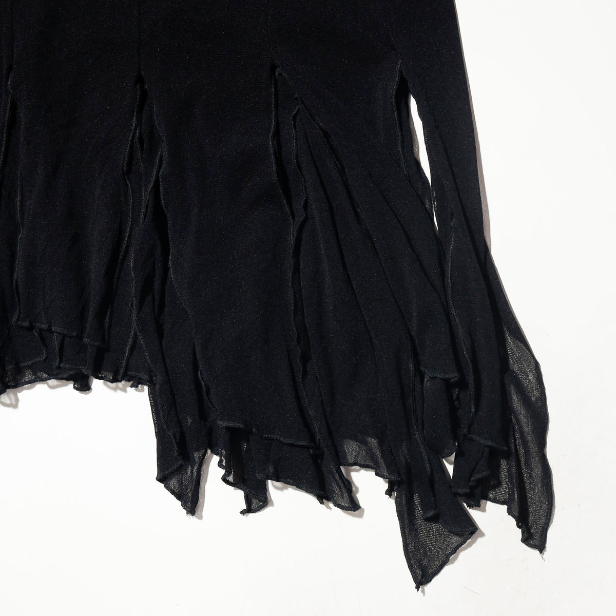 vintage frayed hem skirt
