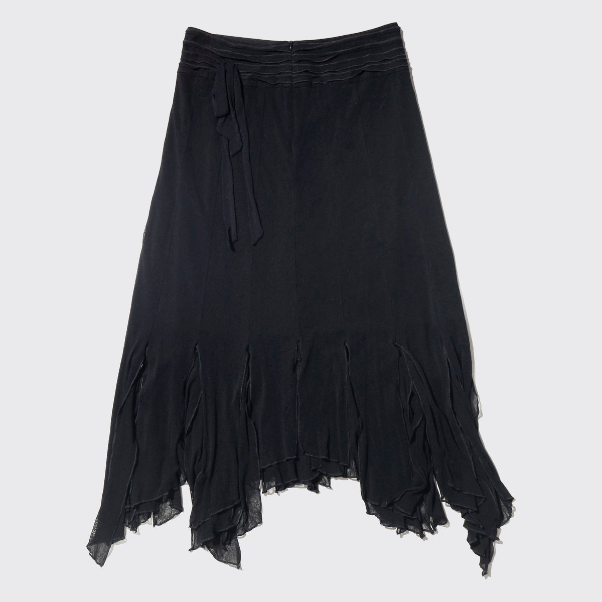 vintage frayed hem skirt