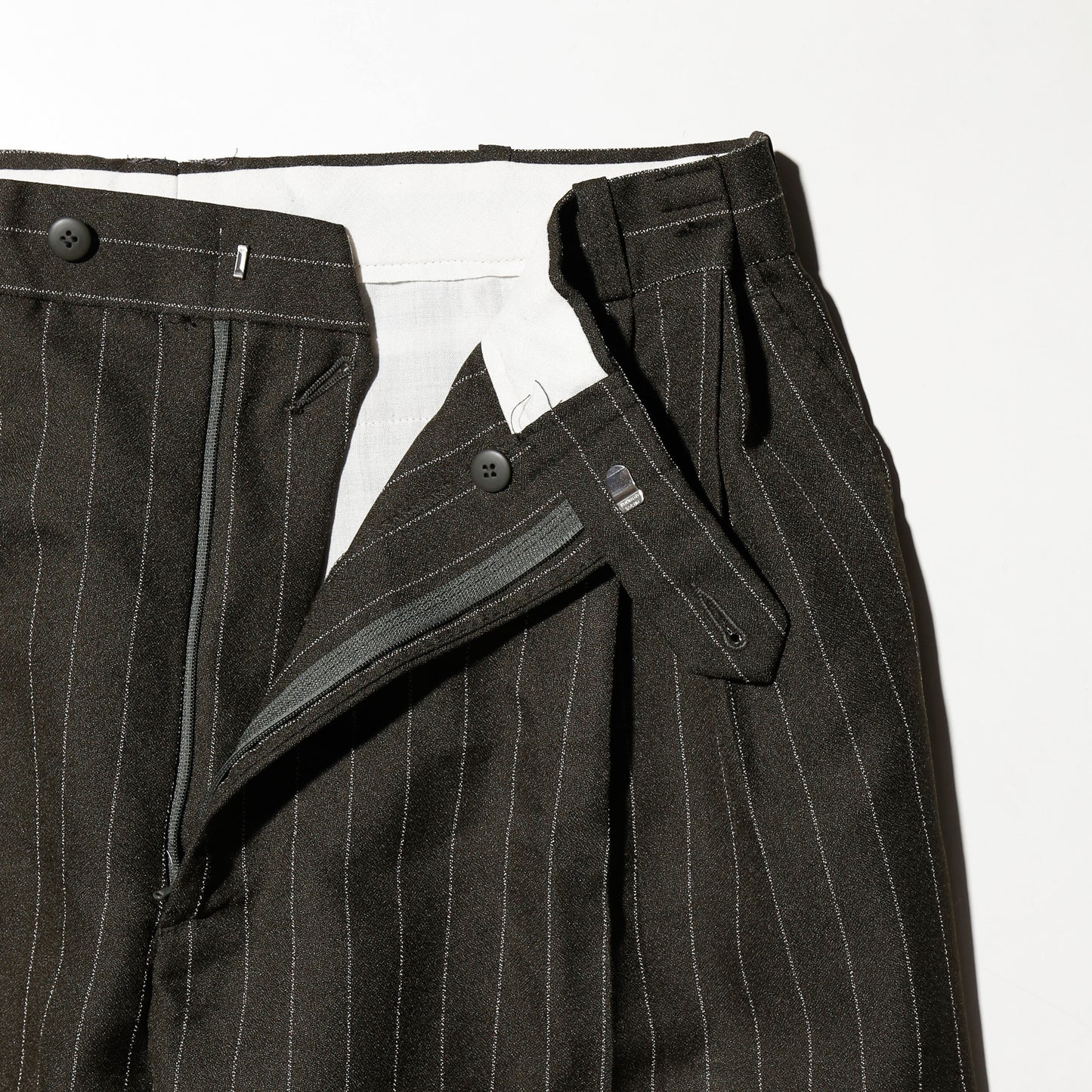 vintage tucked stripe zoot slacks
