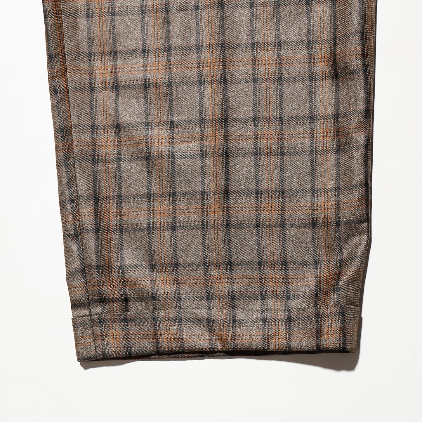 vintage tucked check wide slacks
