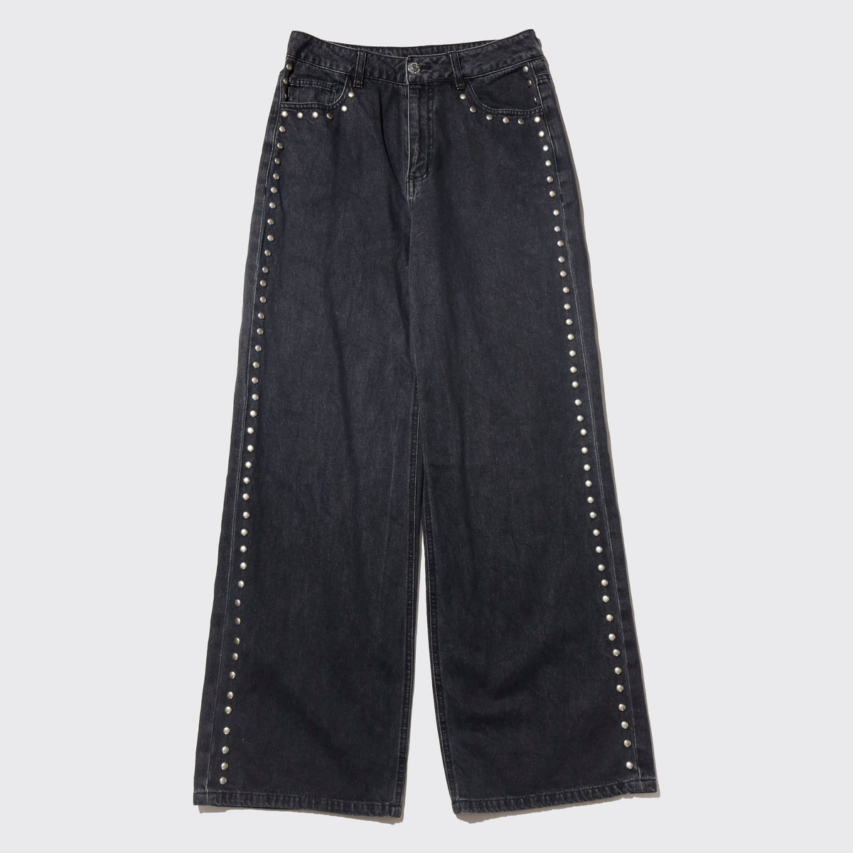 vintage studs wide leg jeans
