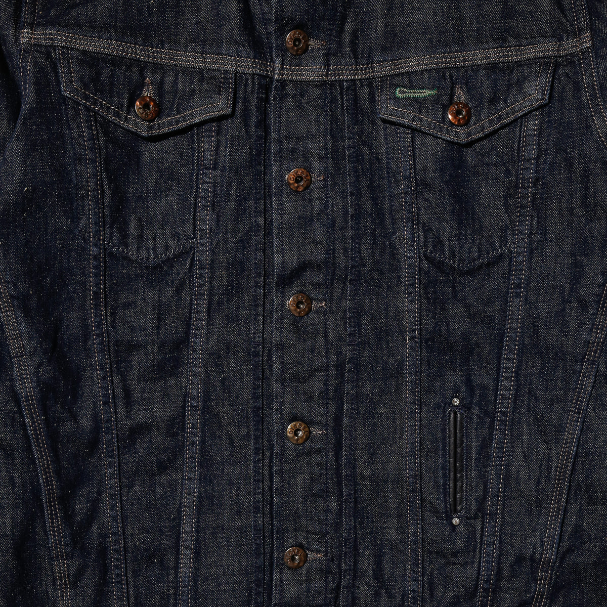 vintage 00's Diesel leather collar tucker jacket